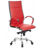 Siège de direction de qualité professionnelle PARMA 20 rouge avec surpiqûres transversales et pied en étoile chromé de hjh OFFICE