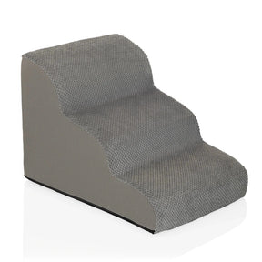 Escabeau pour animaux de compagnie PAWY STEP 3 gris avec surface texturée et deux marches de hjh LIVING