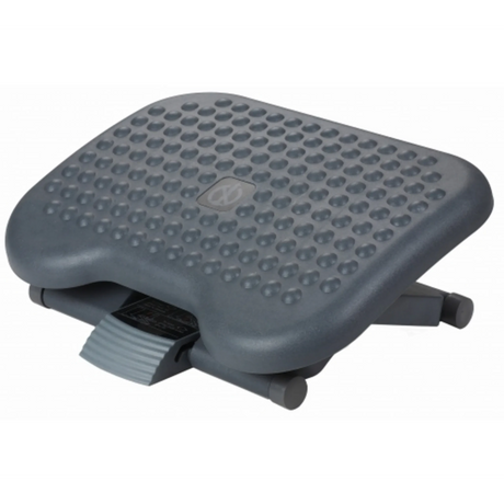 Repose-pieds PIEDINO DOT anthracite avec structure à picots et angle réglable de hjh OFFICE