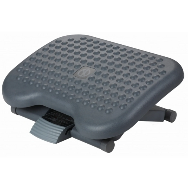 Repose-pieds PIEDINO DOT anthracite avec structure à picots et angle réglable de hjh OFFICE