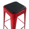Coussin de siège PILOW II noir sur un tabouret rouge de hjh OFFICE