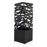 Porte-parapluies noir PLUVARIS avec motif de grille géométrique sur la partie supérieure de hjh LIVING