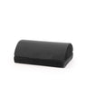 Repose-pieds noir Podi Velvet 1 avec une surface rembourrée semi-circulaire de hjh OFFICE