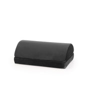 Repose-pieds noir Podi Velvet 1 avec une surface rembourrée semi-circulaire de hjh OFFICE
