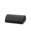 Repose-pieds noir Podi Velvet 1 avec une surface rembourrée semi-circulaire de hjh OFFICE