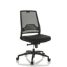 Siège de bureau de qualité professionnelle PORTO ECO I en noir avec dossier en maille et assise rembourrée de hjh OFFICE
