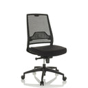 Siège de bureau de qualité professionnelle PORTO ECO I en noir avec dossier en maille et assise rembourrée de hjh OFFICE