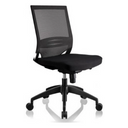 Siège de bureau de qualité professionnelle PORTO ECO noir avec dossier en maille et assise rembourrée de hjh OFFICE
