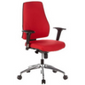 Siège de bureau de qualité professionnelle PRO-TEC 200 rouge avec accoudoirs noirs et base brillante de hjh OFFICE