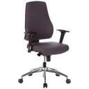 Siège de bureau de qualité professionnelle PRO-TEC 200 en anthracite avec accoudoirs et piètement poli de hjh OFFICE
