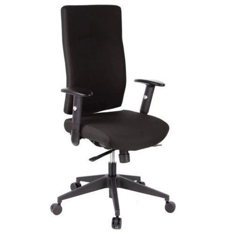 Siège de bureau de qualité professionnelle PRO-TEC 300 noir avec dossier haut et accoudoirs sur roulettes de hjh OFFICE