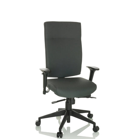 Siège de bureau de qualité professionnelle PRO-TEC 300 en anthracite avec accoudoirs et cinq roulettes de hjh OFFICE
