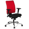 Siège de bureau de qualité professionnelle PRO-TEC 350 en noir et rouge avec accoudoirs et pied en aluminium de hjh OFFICE