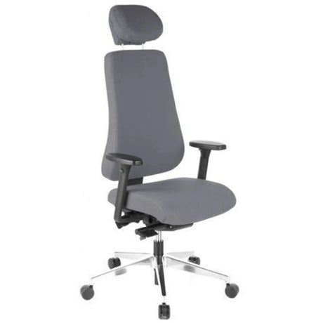 Siège de bureau de qualité professionnelle PRO-TEC 400 en tissu anthracite avec appui-tête et accoudoirs de hjh OFFICE