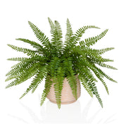 Plante artificielle verte Proliferum aux feuilles ressemblant à des fougères dans un cache-pot beige clair de hjh OFFICE