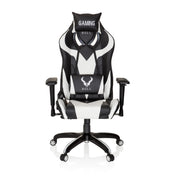 Fauteuil Gamer PROMOTER I en combinaison de couleurs noir et blanc avec coussins de cou et lombaire de hjh OFFICE