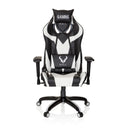 Fauteuil Gamer PROMOTER I en combinaison de couleurs noir et blanc avec coussins de cou et lombaire de hjh OFFICE