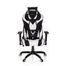 Fauteuil Gamer PROMOTER II en combinaison de couleurs noir et blanc avec appuie-tête et coussin lombaire de hjh OFFICE