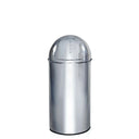 Poubelle PUSH 35L en chrome brillant avec couvercle push de hjh OFFICE