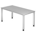 Bureau gris QUEO 16 S avec quatre pieds carrés et patins noirs de hjh OFFICE PRO
