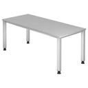 Bureau gris QUEO 19 S avec quatre pieds et un plateau carré de hjh OFFICE PRO