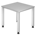 Bureau gris réglable en hauteur QUEO 8 S avec plateau carré de hjh OFFICE PRO