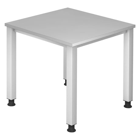 Bureau gris réglable en hauteur QUEO 8 S avec plateau carré de hjh OFFICE PRO