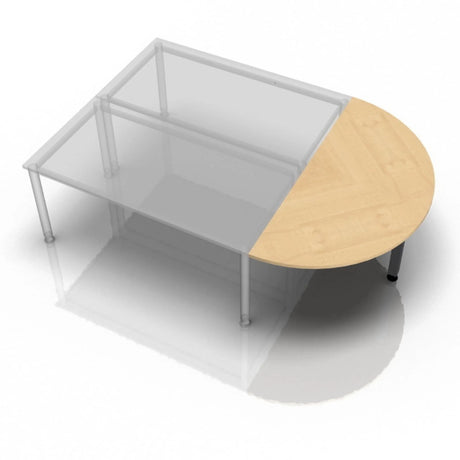 Table d'appoint RA60 G / RA80 G / RA160 G effet érable avec plateau semi-circulaire de hjh OFFICE PRO