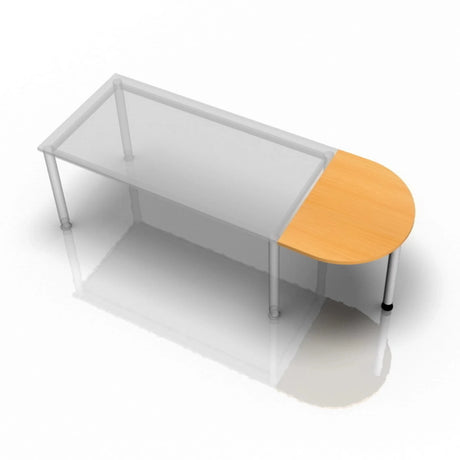 Table d'appoint RA60 / RA80 / RA160 effet hêtre avec un plateau semi-circulaire de hjh OFFICE PRO