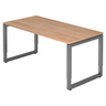Bureau réglable en hauteur REGO 16 G aspect noyer avec structure gris graphite de hjh OFFICE PRO