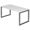 Bureau réglable en hauteur REGO 16 G avec plateau blanc et piètement graphite de hjh OFFICE PRO