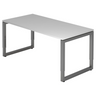 Bureau réglable en hauteur REGO 16 G en gris et graphite avec piètement en U de hjh OFFICE PRO