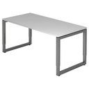 Bureau réglable en hauteur REGO 16 G en gris et graphite avec piètement en U de hjh OFFICE PRO