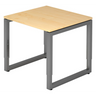 Bureau réglable en hauteur REGO 8 G en érable et graphite avec plateau carré de hjh OFFICE PRO