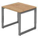 Bureau réglable en hauteur REGO 8 G avec plateau en frêne et structure graphite de hjh OFFICE PRO