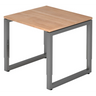 Bureau réglable en hauteur REGO 8 G avec plateau effet noyer et piètement gris graphite de hjh OFFICE PRO