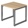 Bureau réglable en hauteur REGO 8 G en chêne et graphite avec plateau carré de hjh OFFICE PRO