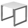 Bureau réglable en hauteur REGO 8 G avec plateau blanc et piètement gris graphite de hjh OFFICE PRO