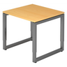 Bureau réglable en hauteur REGO 8 G en hêtre et graphite avec plateau carré de hjh OFFICE PRO