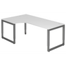 Bureau en L REGO 82 G blanc et graphite avec piètement réglable en hauteur de hjh OFFICE PRO