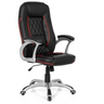 Fauteuil Gamer RELAX AB100 en noir avec bandes décoratives rouges et motif surpiqué de MyBuero