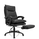 Siège de direction pour bureau à domicile RELAX CL 200 noir en similicuir avec repose-pieds extensible de MyBuero