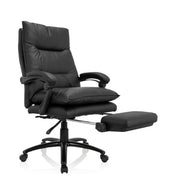 Siège de direction pour bureau à domicile RELAX CL 200 noir en similicuir avec repose-pieds extensible de MyBuero