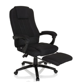 Siège de direction pour bureau à domicile RELAX CL190 noir avec repose-pieds intégré et accoudoirs de MyBuero