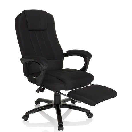 Siège de direction pour bureau à domicile RELAX CL190 noir avec repose-pieds intégré et accoudoirs de MyBuero