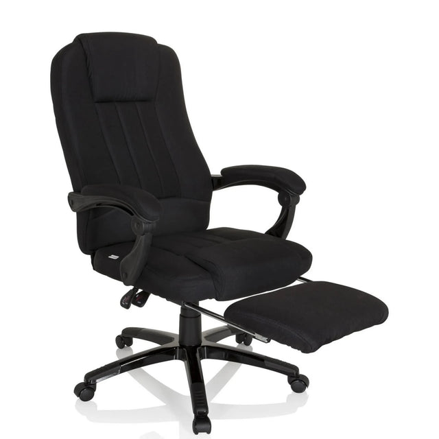 Siège de direction pour bureau à domicile RELAX CL190 noir avec repose-pieds intégré et accoudoirs de MyBuero