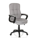 Siège de direction pour bureau à domicile RELAX CX 120 avec revêtement en tissu gris et accoudoirs noirs de MyBuero