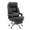 Siège de direction pour bureau à domicile Relax Legoro noir avec repose-pieds extensible et coussin lombaire de MyBuero