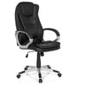 Fauteuil Gamer RELAX WB100 noir avec revêtement en similicuir, accoudoirs et base à roulettes de MyBuero