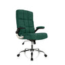 Siège de direction pour bureau à domicile RELAX WD 100 en velours côtelé vert foncé avec base brillante de MyBuero